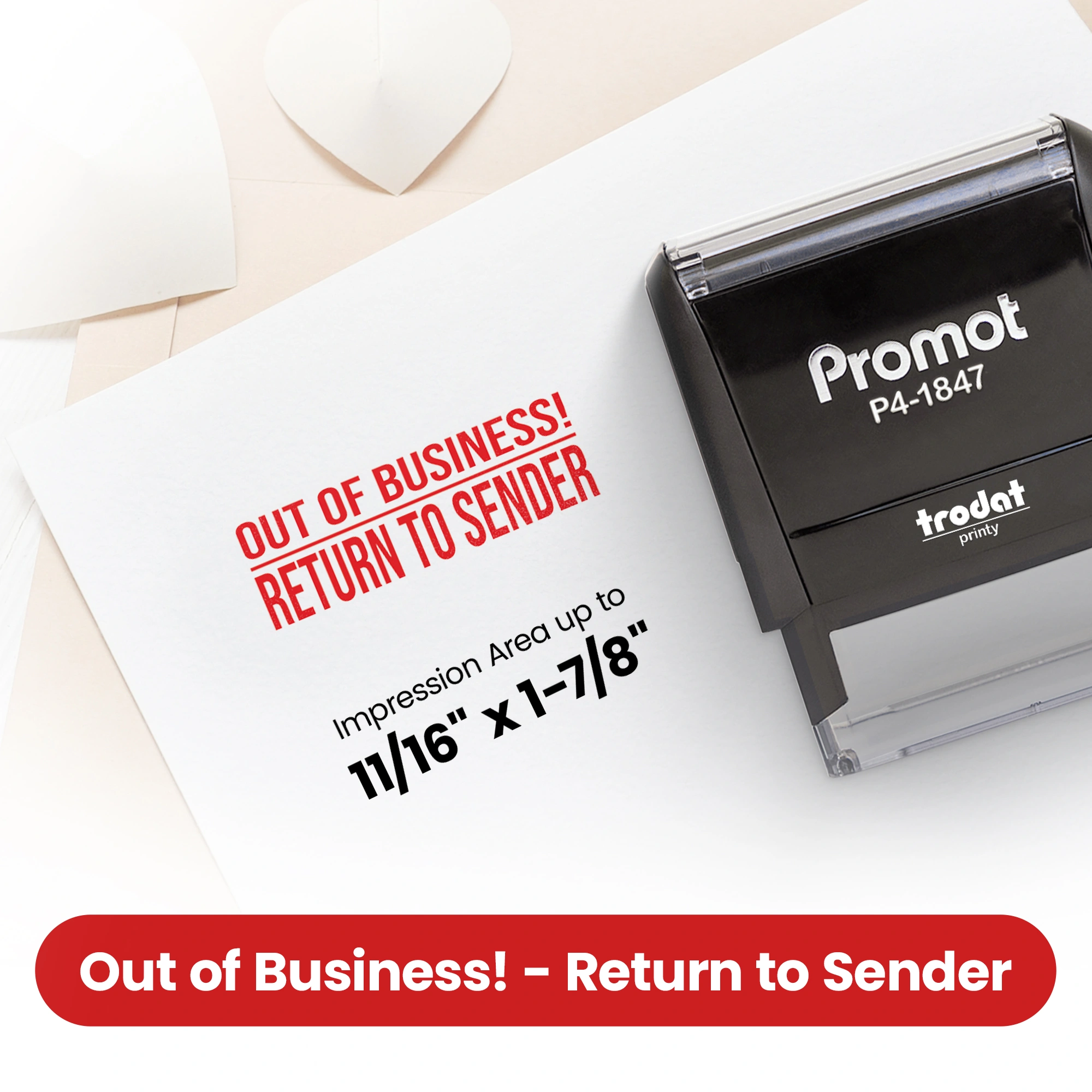 Out of Business Return to Sender Stamp